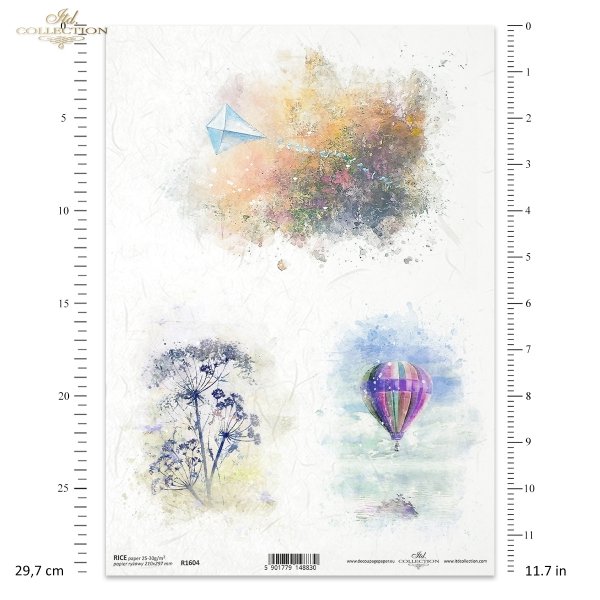 spacer w chmurach, retro, akwarela, akwarele, latawiec, latawce, balon na ogrzane powietrze, koper, zioła, letnie kolory, lato, Garden of Dreams, collection walk in the clouds, retro, watercolour, kite, kites, hot air balloon, dill, herbs, summer colours
