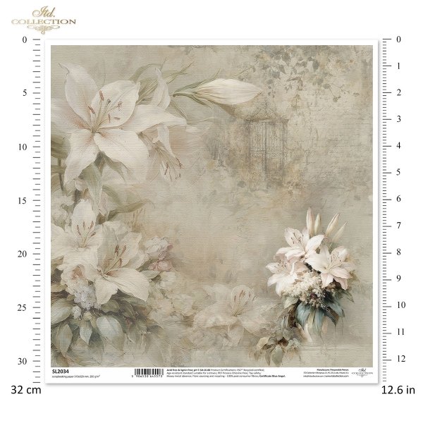 vintage, flora, bukiety, kwiaty, botanika, lilia