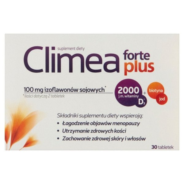 Climea Forte Plus suplement diety łagodzący objawy menopauzy 30 tabletek (P1)