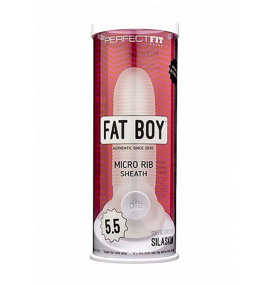 Fat Boy Micro Ribbed Sheath Clear 5,5&quot;