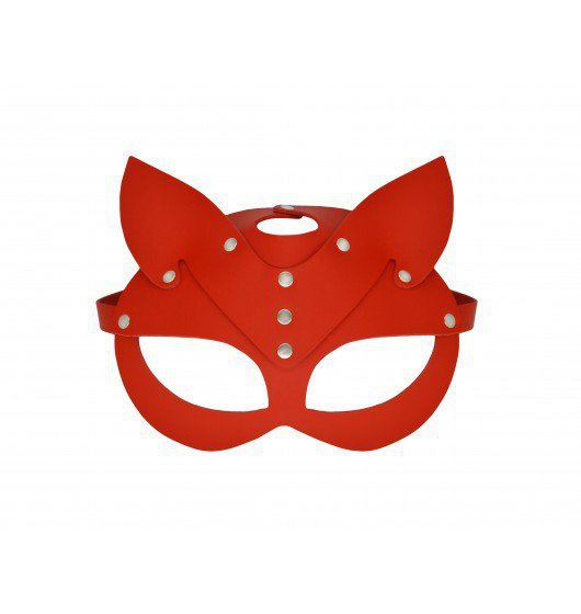 Skórzana maska Selina czerwona