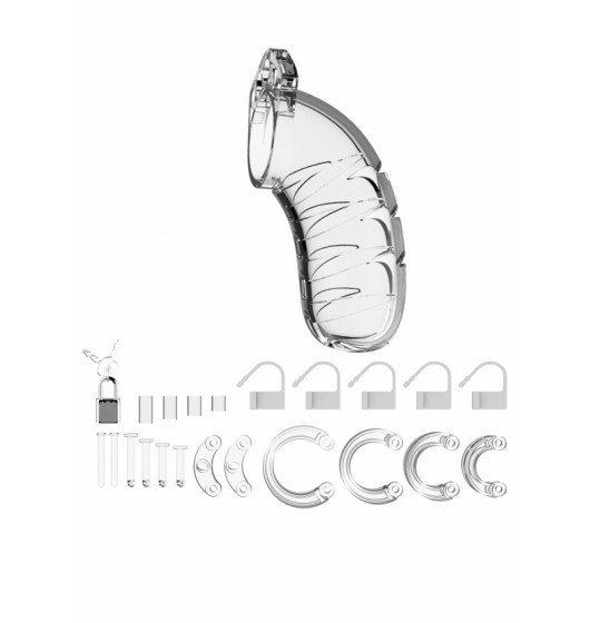 Model 04 - Chastity - 4.5&quot; - Cock Cage - Transparent