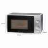 Kuchenka mikrofalowa z grillem 2W1 Bomann MWG 6015 CB (srebrna)