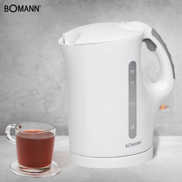 Czajnik elektryczny bezprzewodowy 1,7 L Bomann WK 6079 CB (biały)