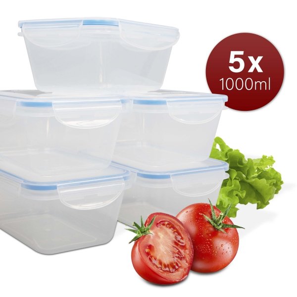 Pojemniki do przechowywania żywności 5x 1000 ml Classbach C-FHD 4007 K