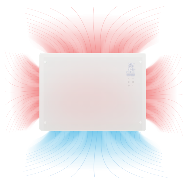 Szklany grzejnik konwektorowy ProfiCare PC-GKH 3118 (biały)