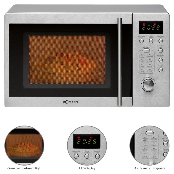 Kuchenka mikrofalowa z grillem, mikrowela Bomann MWG 2211 U CB