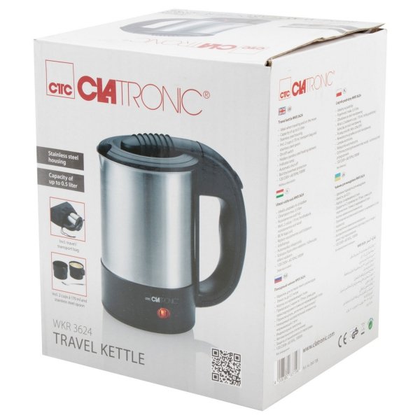 Czajnik elektryczny podróżny 0,5L BPA FREE Clatronic WKR 3624
