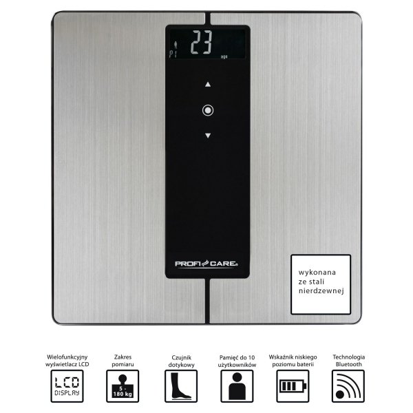 Waga diagnostyczna z Bluetooth 9w1 ProfiCare PC-PW 3008 BT