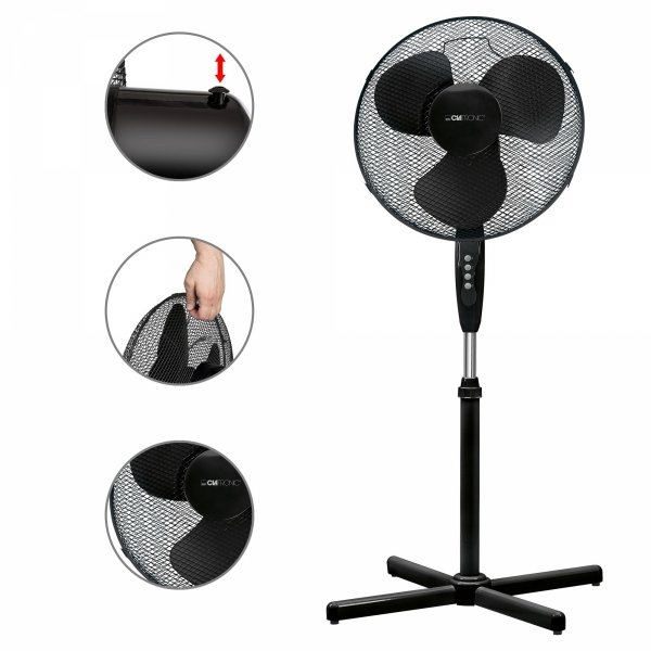 Wentylator stojący wiatrak podłogowy Clatronic VL 3603 S (Ø40cm, wys.125cm)
