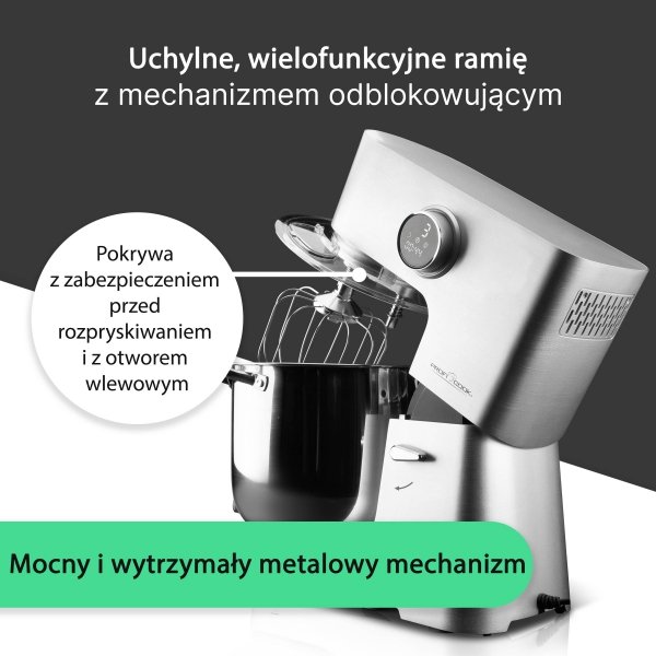Duży profesjonalny robot kuchenny 12 litrów 2500W ProfiCook PC-KM 1254