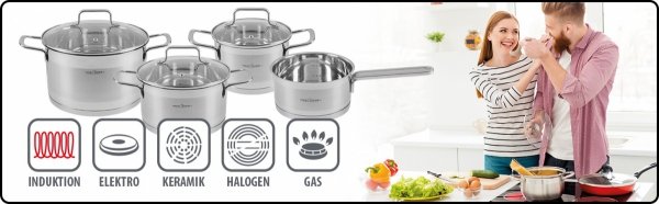 Zestaw garnków 7 elementów ProfiCook PC KTS 1224