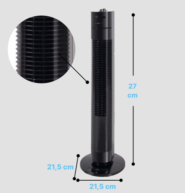 Wentylator kolumnowy Clatronic TVL 3770 (czarny) niedostępne w DE