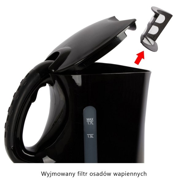 Czajnik elektryczny bezprzewodowy 1,7L Clatronic WK 3445 (czarny)
