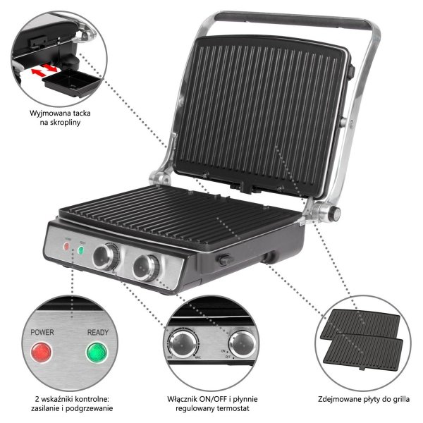 Grill elektryczny kontaktowy ProfiCook PC-KG 1029