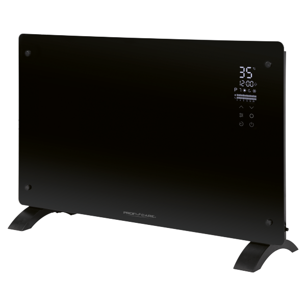 Szklany grzejnik konwektorowy ProfiCare PC-GKH 3119 (czarny)