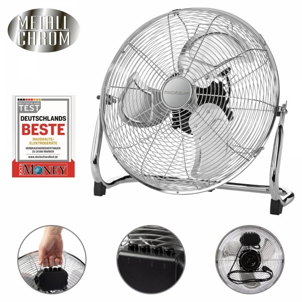 Wentylator podłogowy cyrkulator powietrza ProfiCare PC-VL 3066 WM Ø 45 cm (chrom)