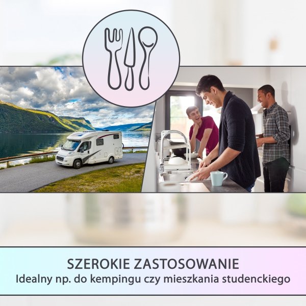 Mała, kompaktowa zmywarka turystyczna Bomann TSG 5701