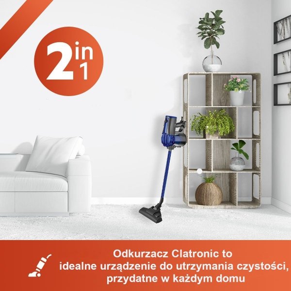 Odkurzacz pionowy Clatronic BS 1306 (niebieski)