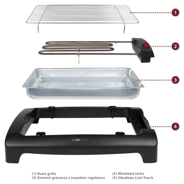Grill elektryczny stołowy Clatronic BQ 2977
