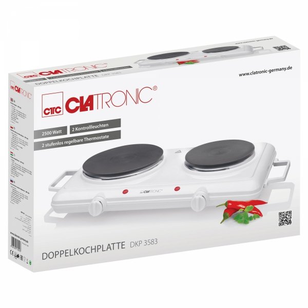 Kuchenka elektryczna przenośna dwupalnikowa Clatronic DKP 3583