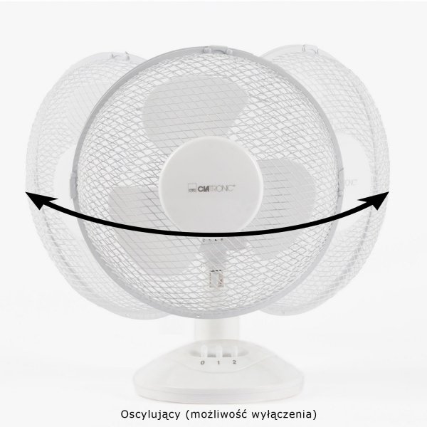 Wentylator stołowy wiatrak biurkowy Clatronic VL 3601 (Ø23cm, wys.37cm)