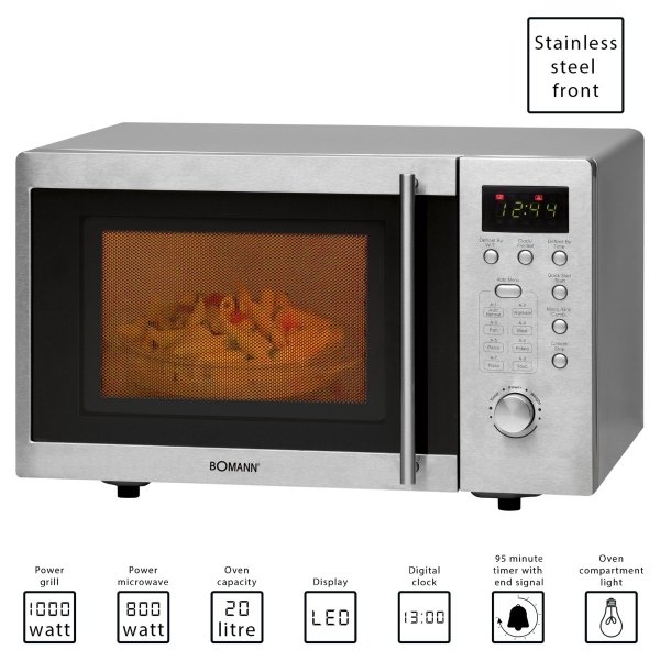 Kuchenka mikrofalowa z grillem, mikrowela Bomann MWG 2211 U CB
