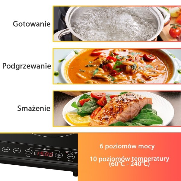 Płyta indukcyjna elektryczna jednopalnikowa Clatronic EKI 3569