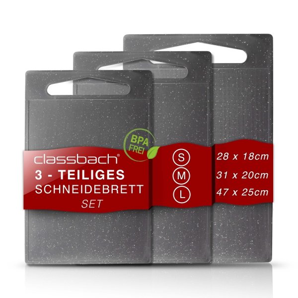 Zestaw desek do krojenia 3 elementy Classbach C-SB 4012 K (szary)