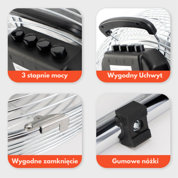 Wentylator podłogowy cyrkulator powietrza ProfiCare PC-VL 3065 WM Ø 40cm