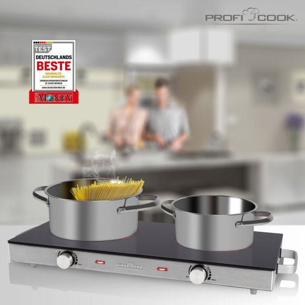 Elektryczna kuchenka na podczerwień ceramiczna dwupalnikowa ProfiCook PC-DKP 1211