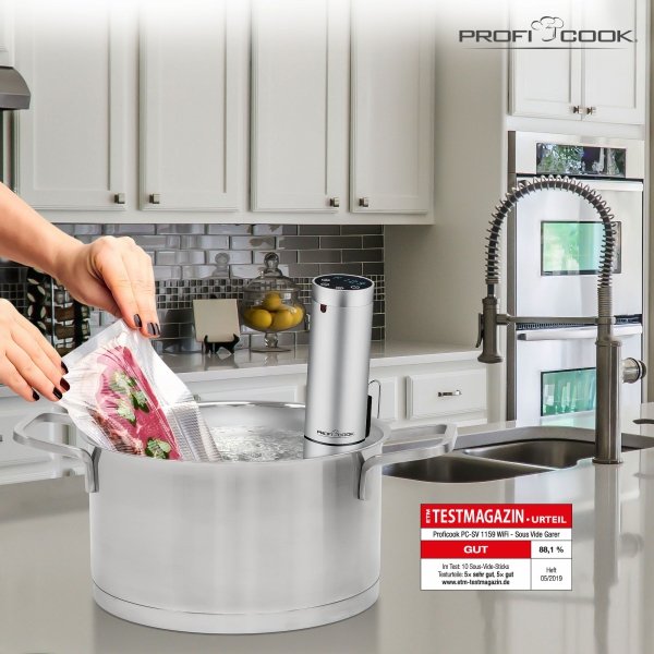 Urządzenie, cyrkulator do gotowania sous vide, Cyrkulator WiFi ProfiCook PC-SV 1159