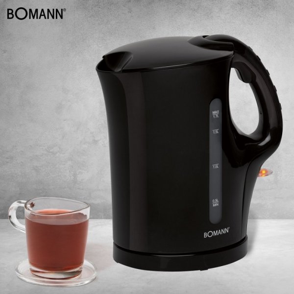 Czajnik elektryczny bezprzewodowy 1,7 L Bomann WK 6079 CB (czarny)