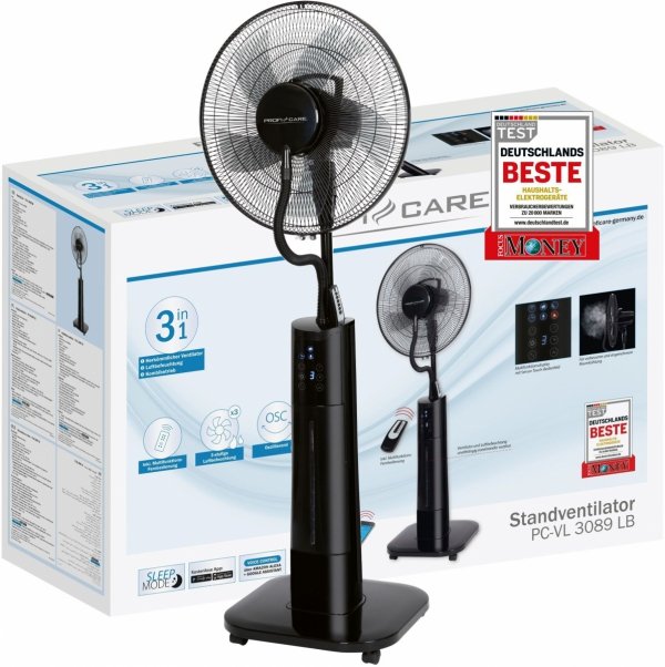 Podłogowy wentylator stojący z nawilżaczem WIFI ProfiCare PC-VL 3089 LB (40cm)