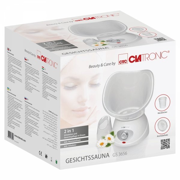 Sauna parowa do twarzy, inhalator 2w1 Clatronic GS 3656
