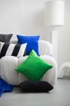 Velvet blaues dekoratives Kissen 45x45