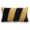 Schwarz-goldenes Dekokissen-Set Glamour + Stripes