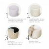Großer quadratischer Beiger Pouf Cozy 60x30