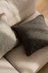 Schwarzes Dekokissen WOOL 45x45