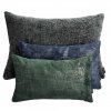 Navy Green Decorative Pillow Set Stone + Coco