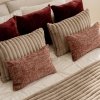 White Set of 5 Decorative Bedroom Pillows - Calm