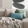 Gray-Mint Velvet Pillow Set