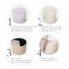 Large Round Grey Pouf CORD Slim 60x30