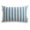 Cream Garden Pillow in Green Stripes 60x40