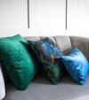 Zielono-niebieski zestaw poduszek dekoracyjnych Peacock