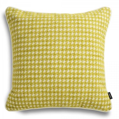 Yellow decorative pillow houndstooth 45x45