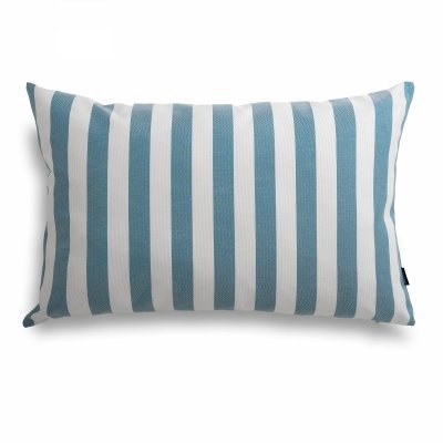 Cream Garden Pillow in Green Stripes 60x40