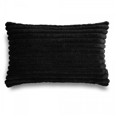 Cord czarna poduszka dekoracyjna 50x30