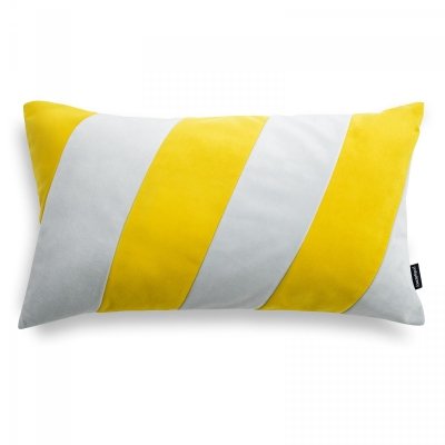 Stripes szaro żółta poduszka dekoracyjna 50x30