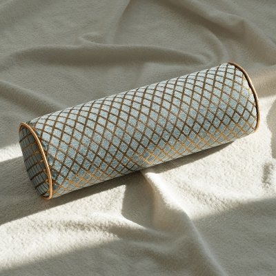 Miętowo-złoty wałek dekoracyjny AURUM